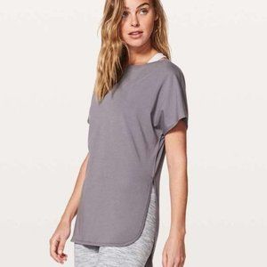 Lululemon Side Story Tee Dusky Lavender Side Vent Split Tunic Top - Size 8
